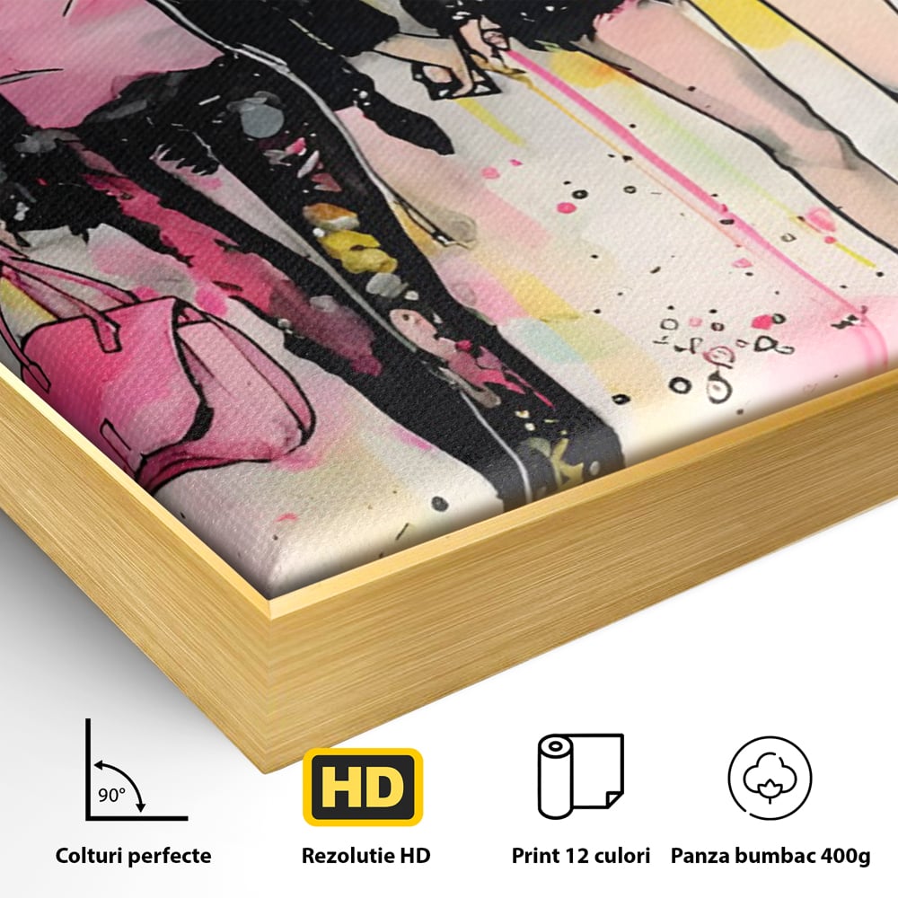 Tablou Canvas C1104, Fashion Girls , Culori, Moda, Fete, Living Room, Bedroom, Relaxare, Culori Vibrante